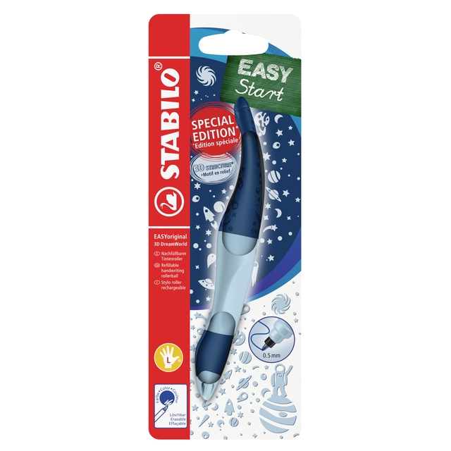 Roller STABILO Easyoriginal 3D DreamWorld gaucher Medium bleu