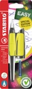 Stylo plume STABILO EasyBuddy Medium jaune néon blister 1 pièce