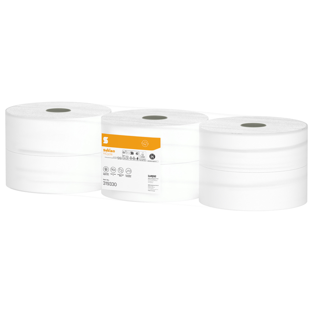 Papier toilette Satino JT2 HiCycle 319330 2 épaisseurs 6x 380m blanc