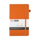 Notitieboek Sakura large 130x210mm lijn hard cover amber