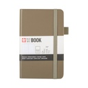 Carnet de notes Sakura Pocket 90x140mm ligné couverture rigide cendre