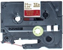 Labeltape Brother P-touch TZe-RW54 24mm goud op wijnrood