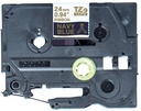Ruban Brother P-touch TZe-RN54 24mm or sur bleu marine