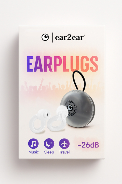 Bouchon d'oreille ear2ear 26dB transparent