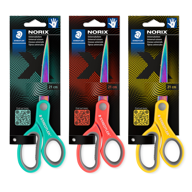 Ciseaux Staedtler Norix 21cm 3 couleurs assorti