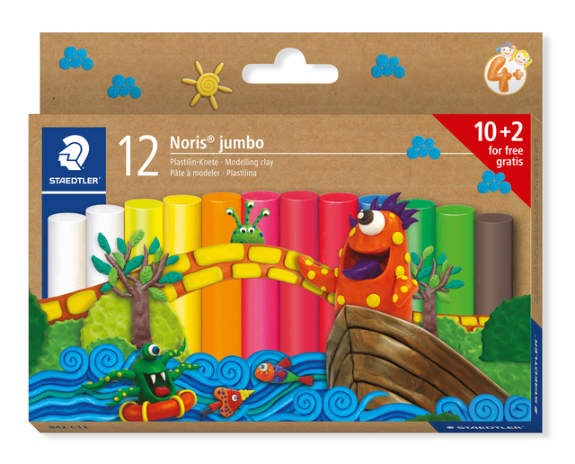 Pâte à modeler Staedtler Noris Jumbo set 12 couleurs