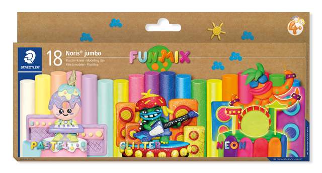 Pâte à modeler Staedtler Noris Jumbo set 18 couleurs