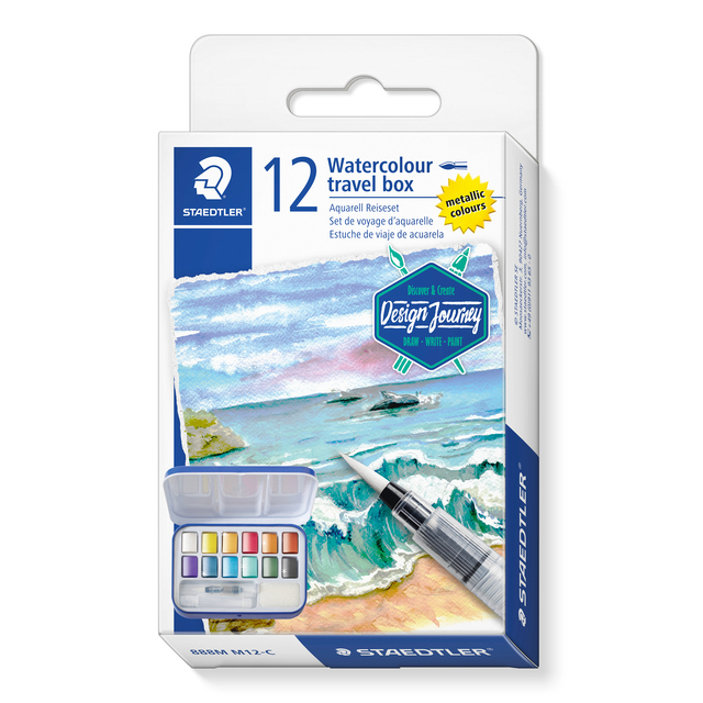 Peinture Aquarelle Staedtler Design Journey set 12 couleurs