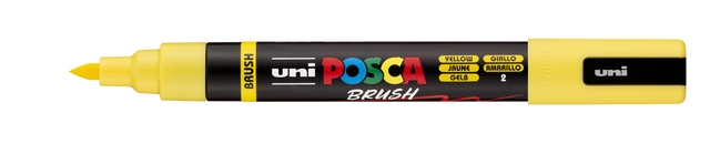 Marqueur peinture Uni POSCA PC-5BR pointe pinceau Medium jaune