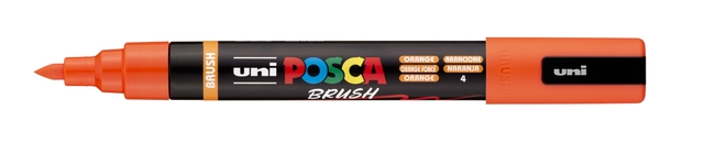 Marqueur peinture Uni POSCA PC-5BR pointe pinceau Medium orange
