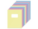 Cahier Kangaro A5 ligné 80 pages 60g pastel assorti lot 10 pièces