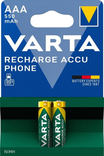 Pile rechargeable VARTA Accu Phone 2x AAA 550 mAh