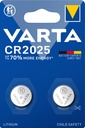 Pile bouton VARTA 2x CR2025 lithium
