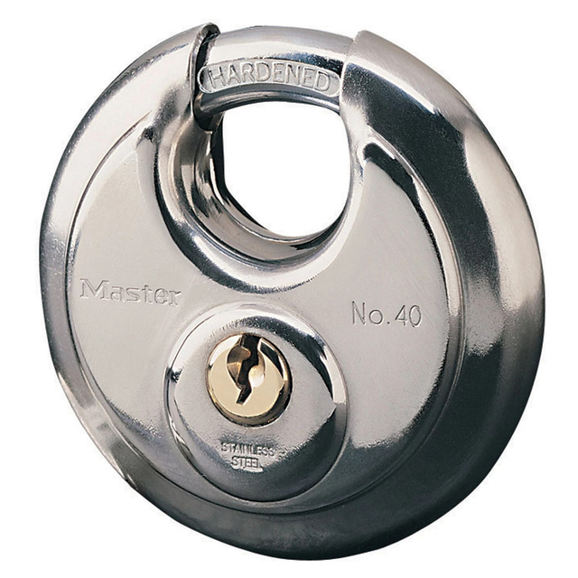 Cadenas Master Lock Disque support renforcé acier inoxydable 70mm