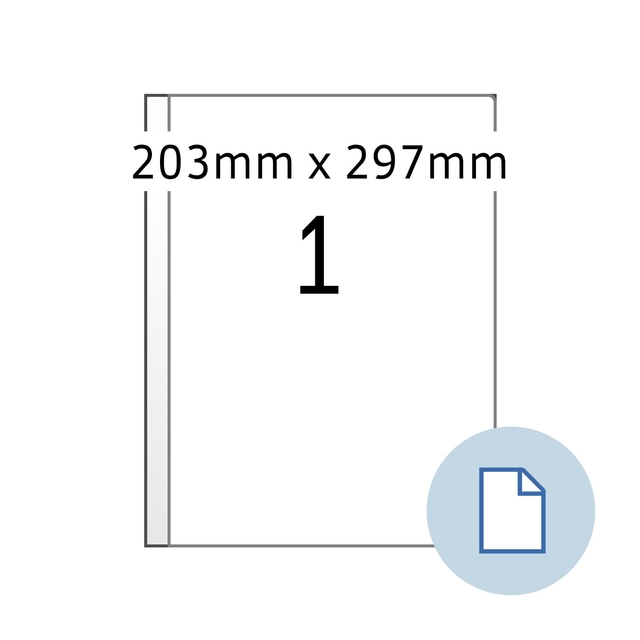 Etiquette HERMA 8401 A4 EXPR 500 203x297mm blanc 500 pièces