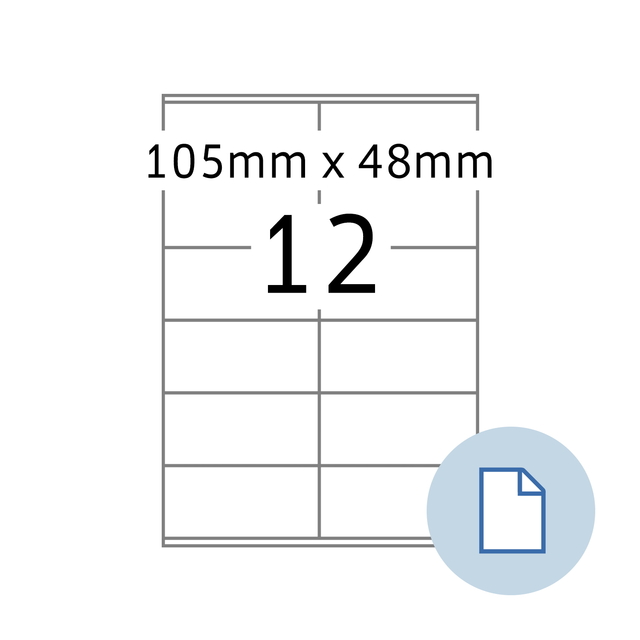 Etiquette HERMA 8419 A4 EXPR 500 105x48mm blanc 6000 pièces