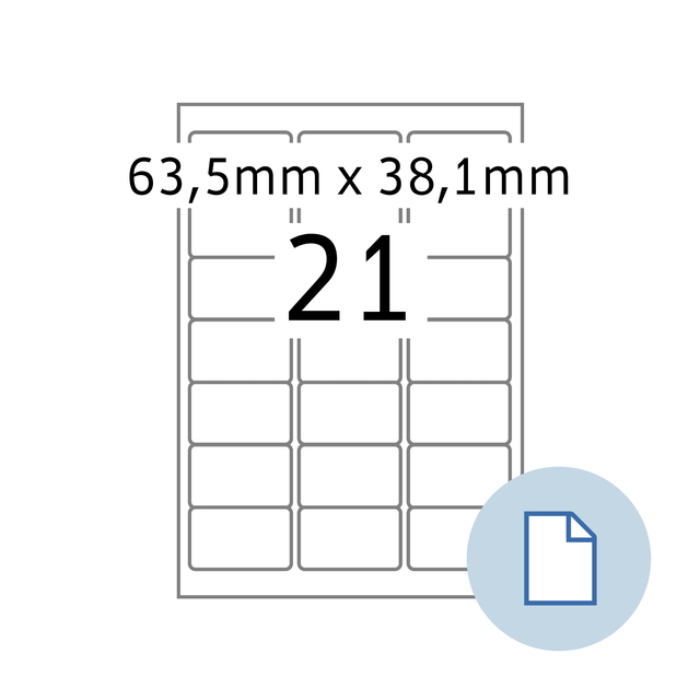 Etiquette HERMA 8417 A4 EXPR 500 63,5x38,1mm blanc 10500 pièces