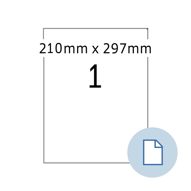 Etiquette HERMA 8422 A4 EXPR 500 210x297mm blanc 500 pièces