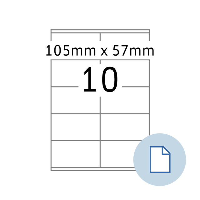 Etiquette HERMA 8420 A4 EXPR 500 105x57mm blanc 5000 pièces