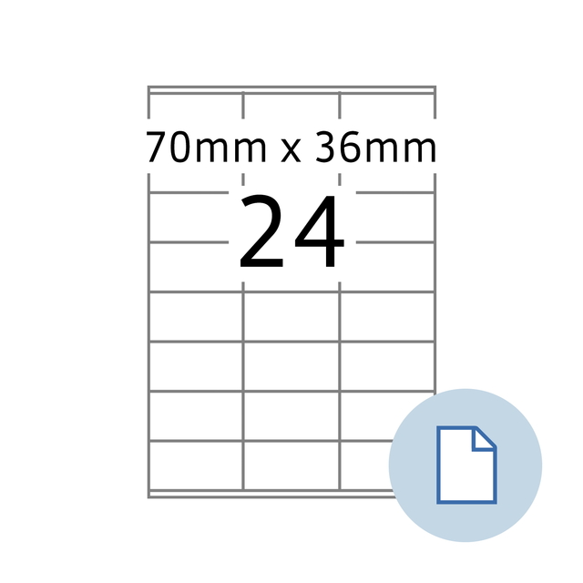 Etiquette HERMA 8418 A4 EXPR 500 70x36mm blanc 12000 pièces