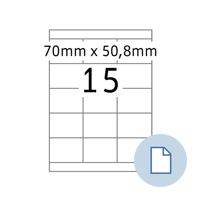 Etiket HERMA 8415 A4 EXPR 500 70x50.8mm wit 7500 stuks