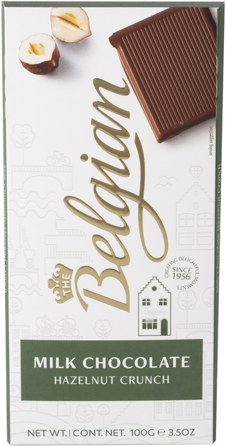 Chocolat The Belgian lait noisette barre 100g