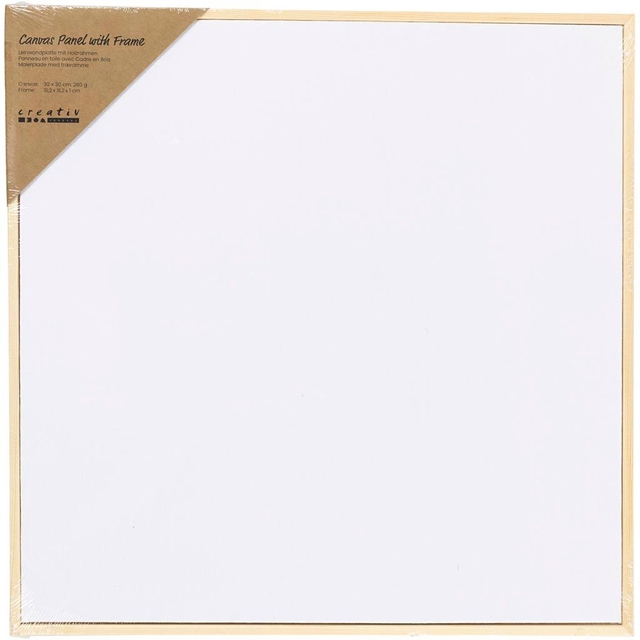Panneau en toile Creativ Company avec cadre 300x300mm blanc