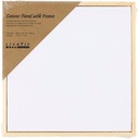 Panneau en toile Creativ Company avec cadre 158x158mm blanc