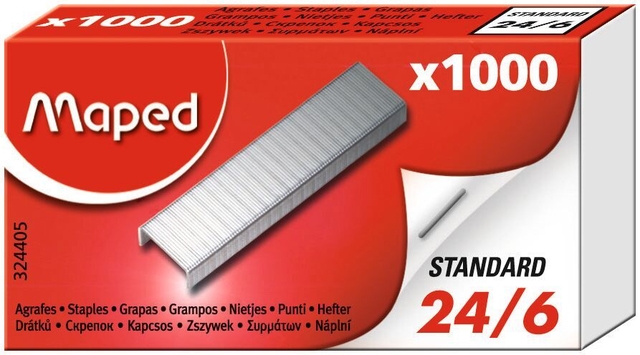 Agrafes Maped 24/6 galvanisé 1000 pièces