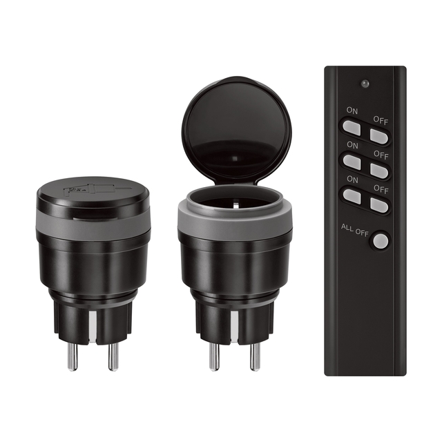 Prise pour l'extérieur KlikAanKlikUit AGC2-3500R 3500W noir