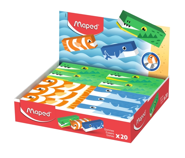 Gomme Maped Animals display 20 pièces assorti