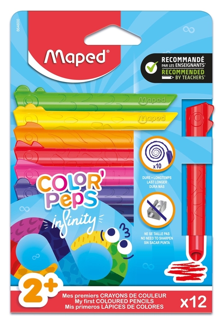 Crayon de couleur Maped Color'Peps Infinity set 12 couleurs