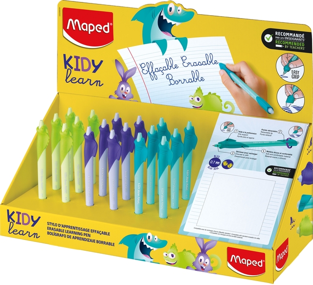 Stylo Maped Kidy Learn Magic effaçable display 18 pièces assorti