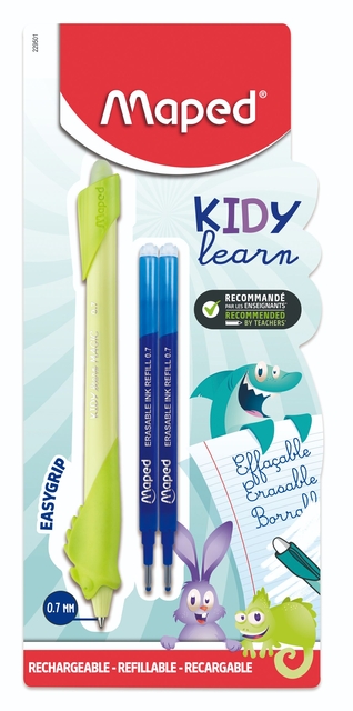 Stylo Maped Kidy Learn Magic effaçable avec 2 recharges assorti
