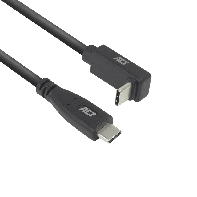 Câble ACT USB-C standard USB-C coudé haut/bas 10 Gbps 1m
