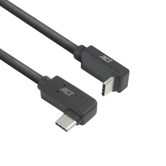 Câble ACT USB-C coudé gauche/droite USB-C coudé haut/bas 10Gbps 1m