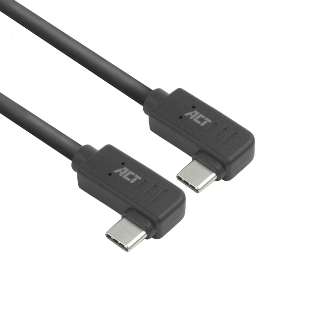 Câble ACT USB-C coudé droite/gauche 10 Gbps 1m