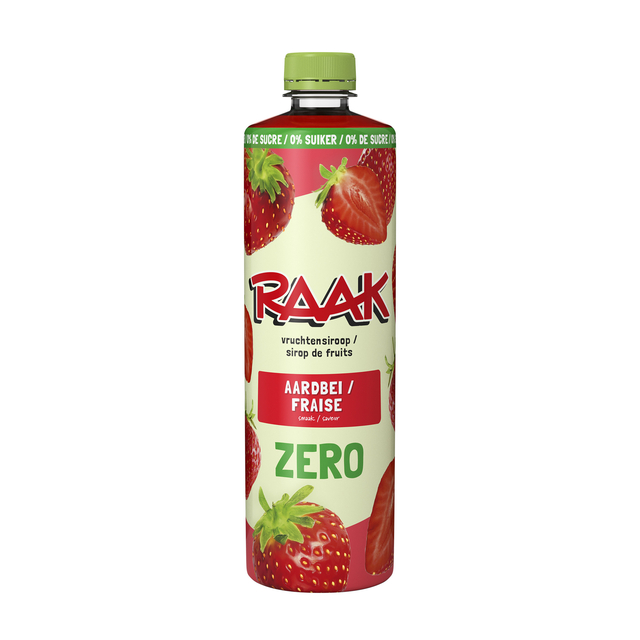 Sirop RAAK fraise sans sucre 750ml