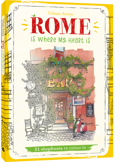 Livre de coloriage Urban Anna Rome is where my heart is