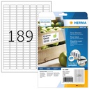 Etiquette HERMA Power 10900 25,4x10mm blanc 4725 pièces