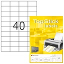 Etiquette TopStick 8698 52,5x29,7mm permanent blanc 4000 pièces