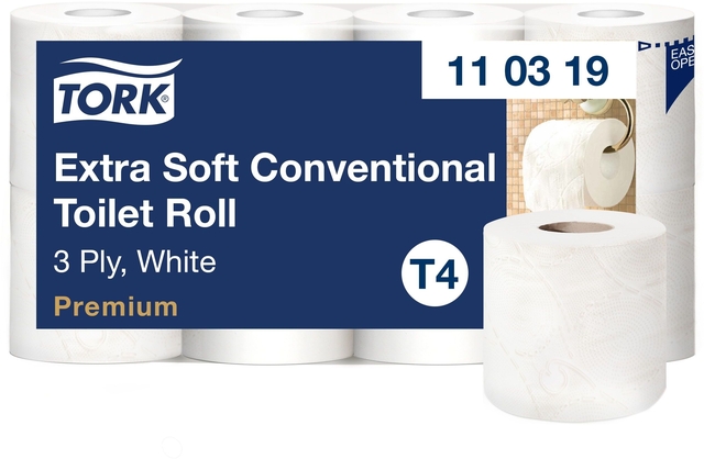 Papier toilette Tork T4 Premium 110319 3 épaisseurs 56x 155 feuilles blanc