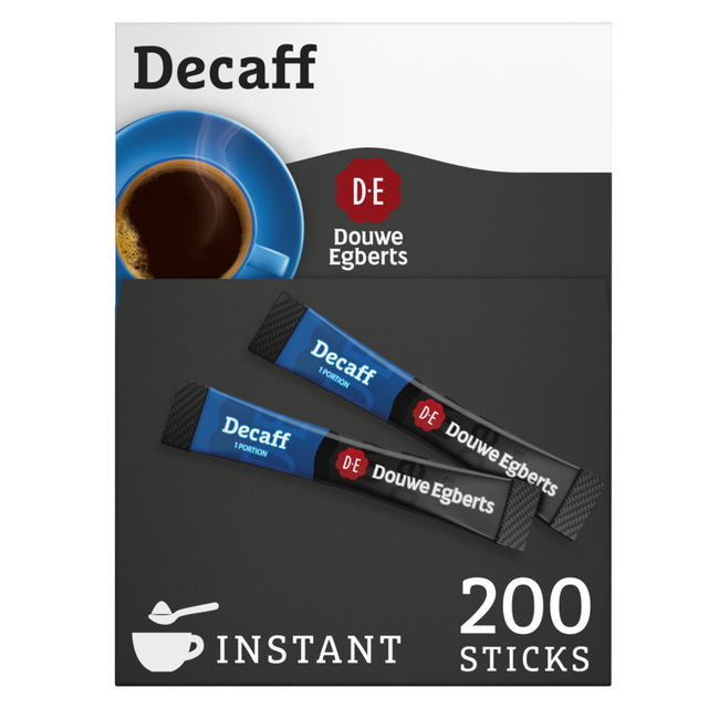 Café décaféiné instantané Douwe Egberts boîte 200 sticks