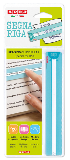 Règle de lecture Arda Easy Reading 0,7mm turquoise