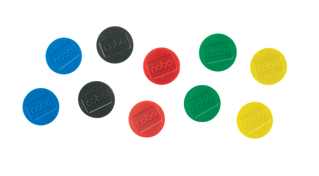Aimant Nobo 38mm assorti 10 pièces