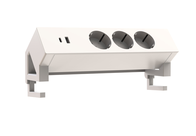 Multiprise Euroseat à poser 3 prises USB A+C blanc