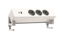 Multiprise Euroseat à poser 3 prises USB A+C blanc