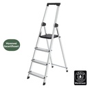 Escabeau BRASQ 4 marches aluminium SLA 400 argent