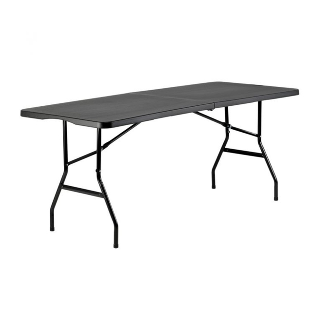 Table pliante BRSQ 180x70x74cm FT180 noir