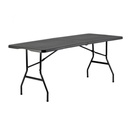Table pliante BRSQ 180x70x74cm FT180 noir